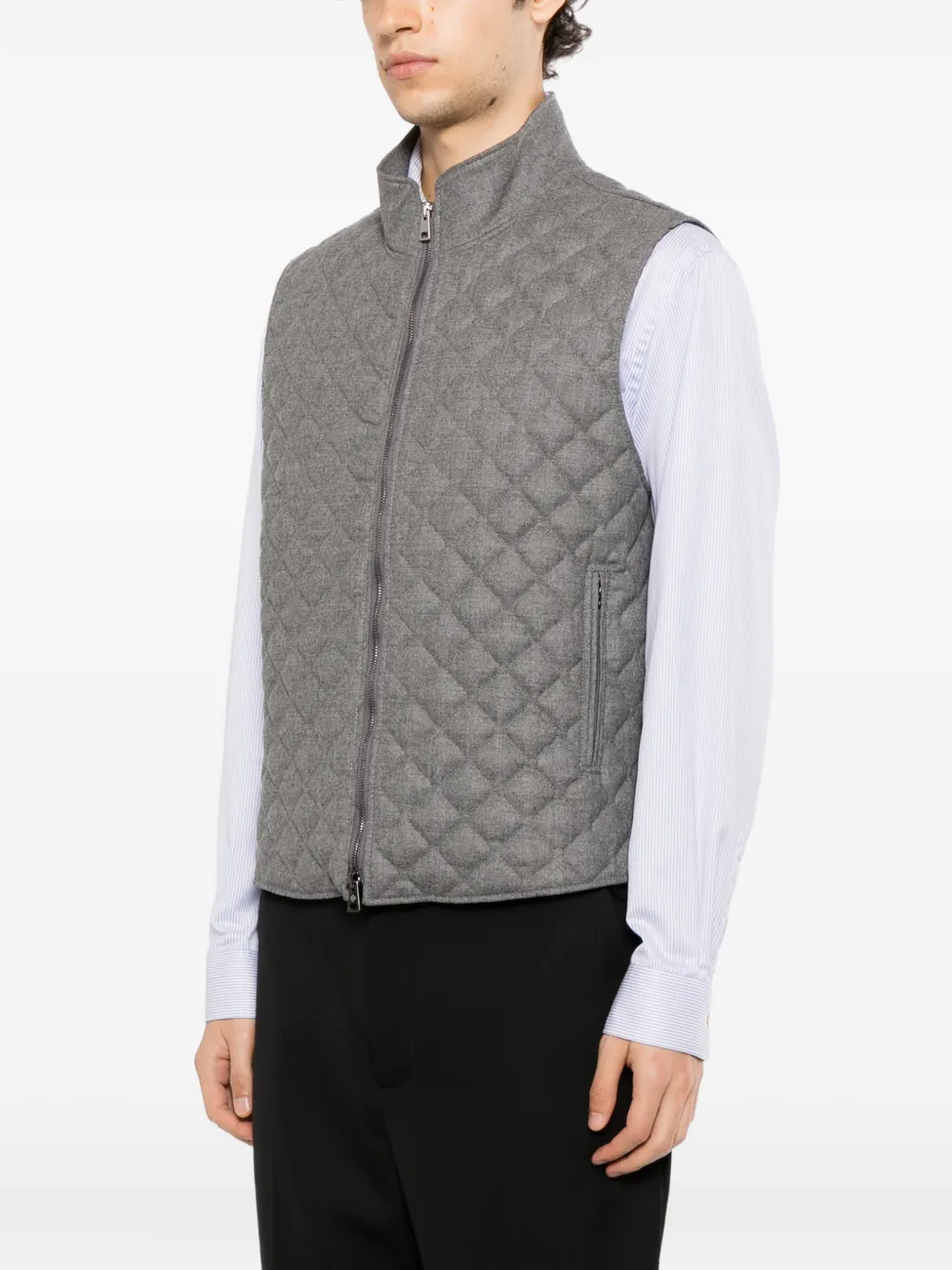 Tagliatore Gilet met rits Grijs