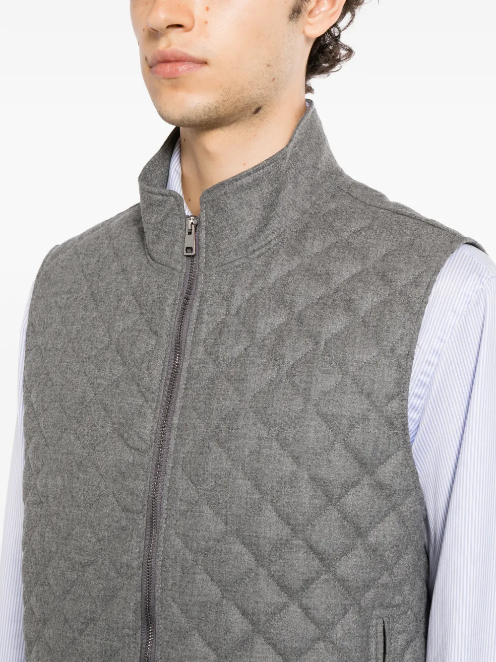 Tagliatore Gilet met rits Grijs