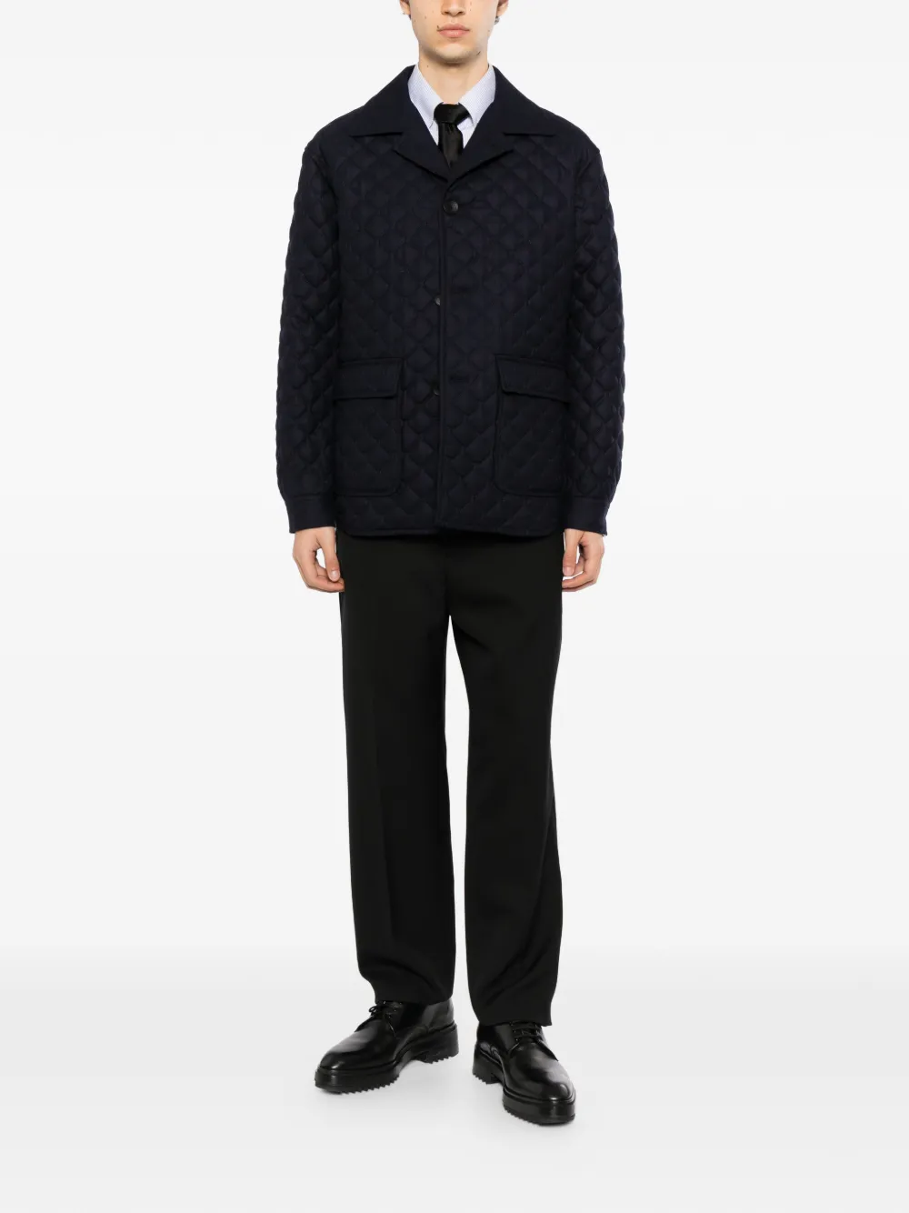 Tagliatore Gewatteerd jack met lange mouwen Blauw