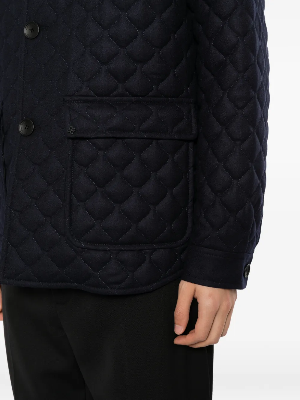 Tagliatore Gewatteerd jack met lange mouwen Blauw