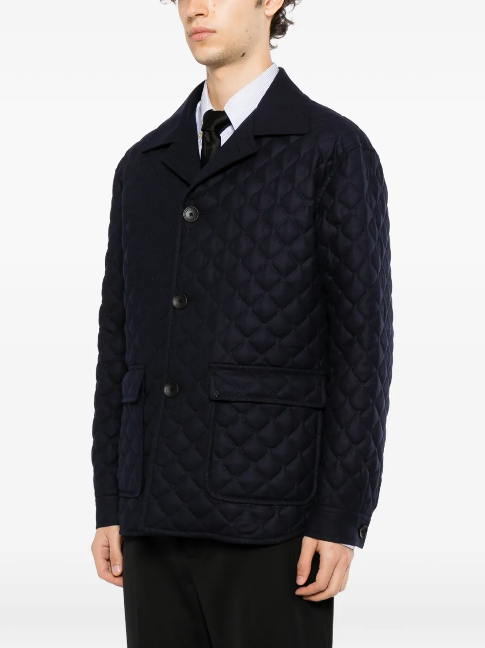 Tagliatore Gewatteerd jack met lange mouwen Blauw