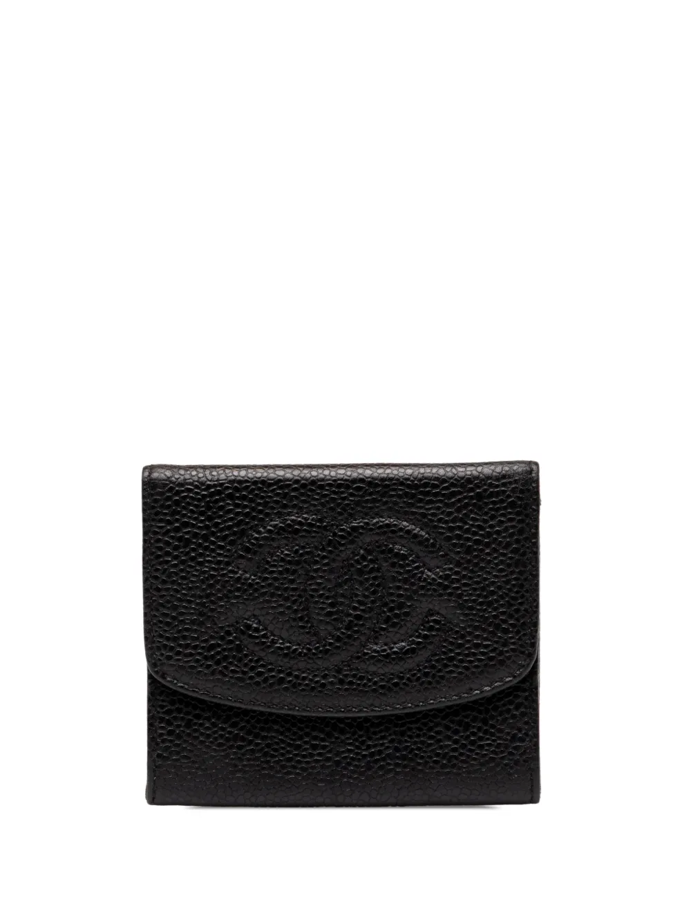 CHANEL Pre-Owned 1991-1994 CC Caviar coin pouch - Nero