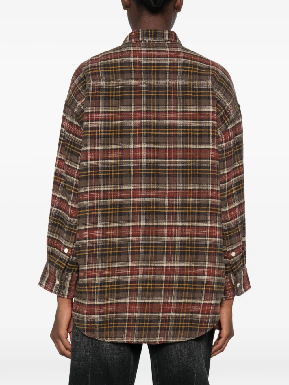 R13 plaid-pattern shirt Bruin
