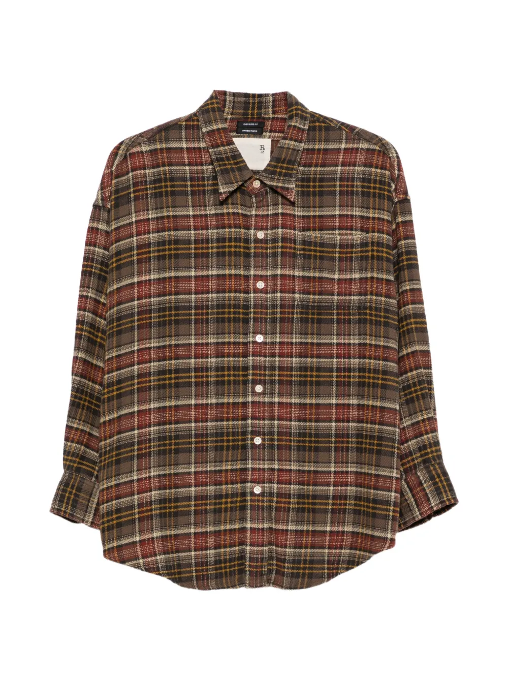R13 plaid-pattern shirt