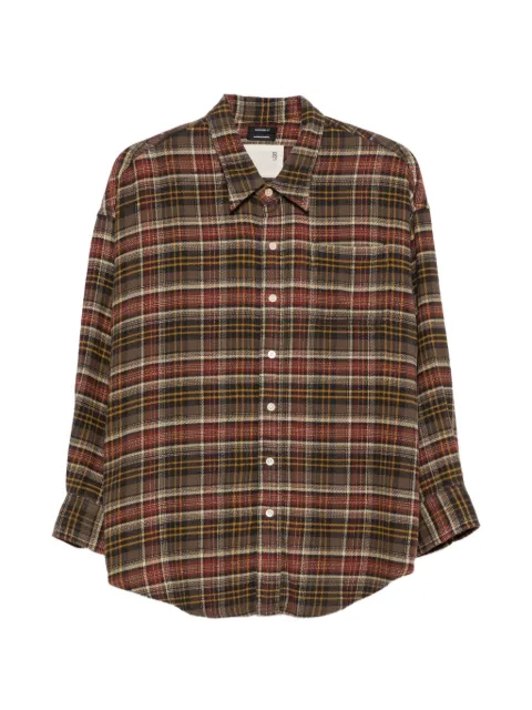 R13 plaid-pattern shirt