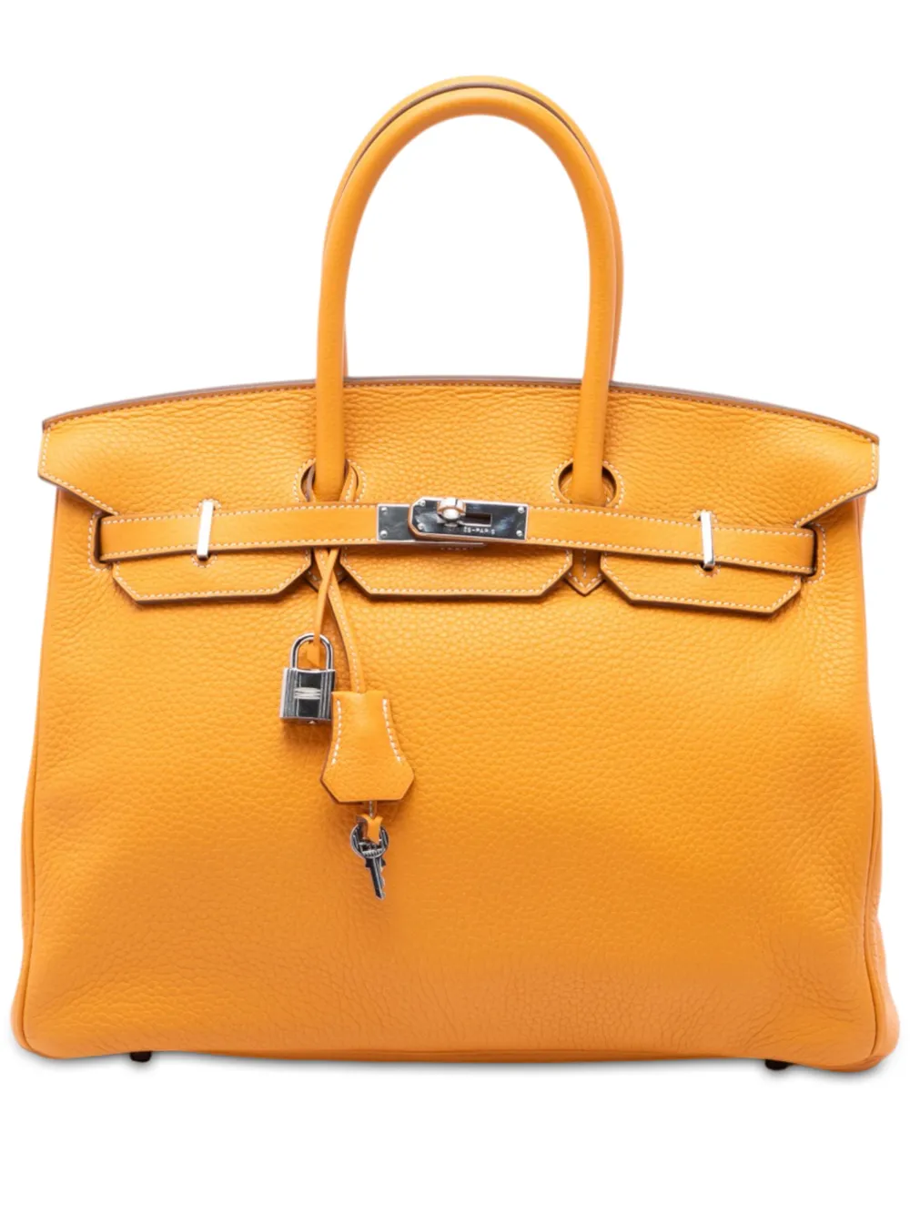 Hermès Pre-Owned 2012 Epsom Candy Birkin Retourne Handtasche 35cm - Gelb
