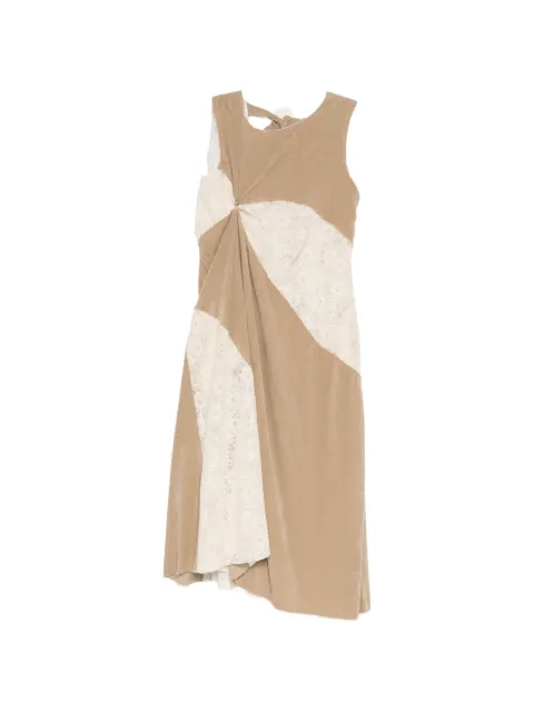 A Tentative Atelier asymmtric lace-patched dress