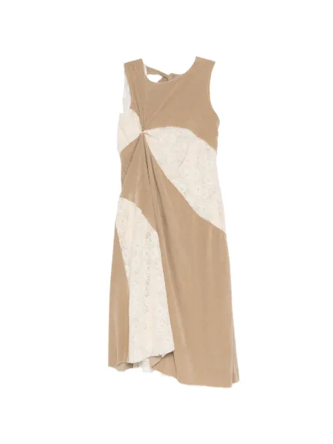 A Tentative Atelier asymmtric lace-patched dress