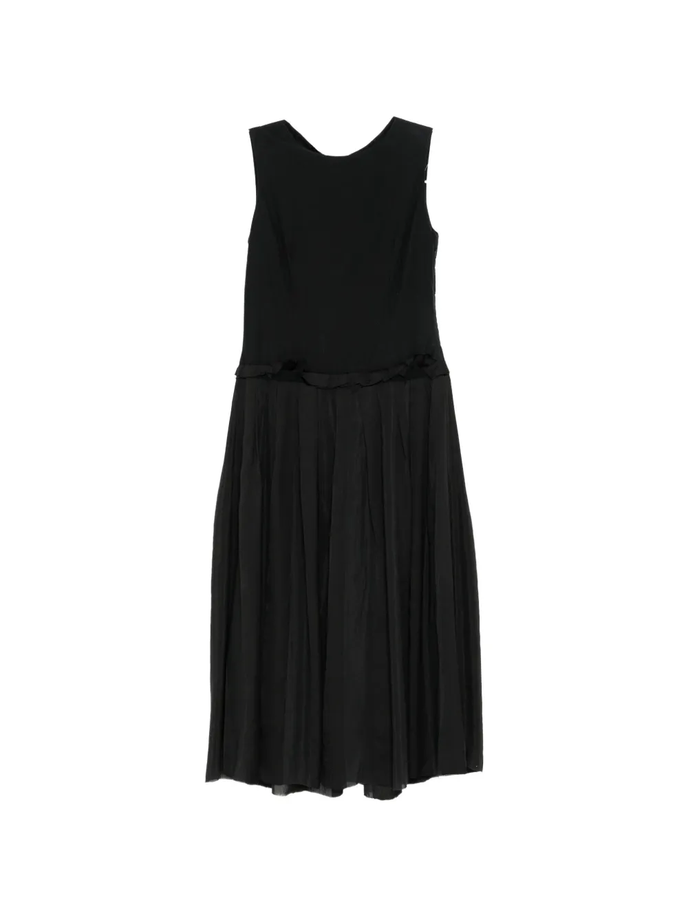 A Tentative Atelier see-through pleated dress - Black