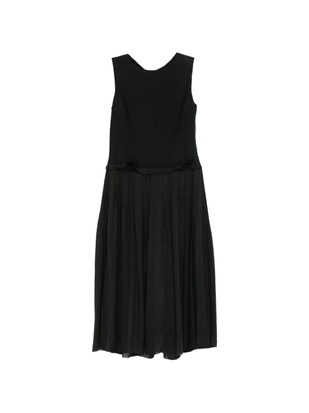 A Tentative Atelier see-through pleated dress - Black
