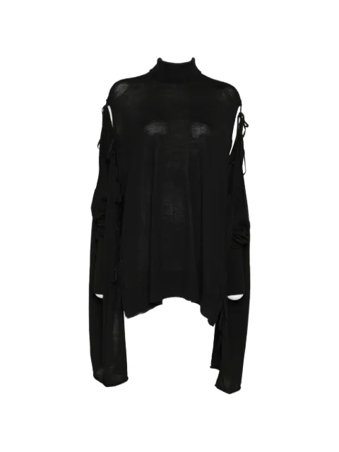 Lemuria turtle-neck tie-sleeve sweater