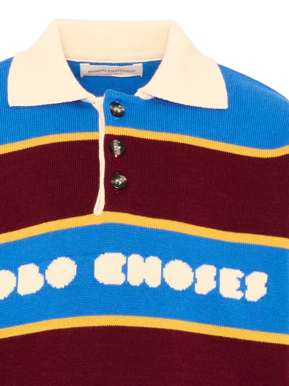 Bobo Choses Gestreepte trui met polokraag Blauw