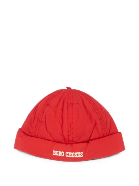 Bobo Choses quilted logo-print beanie hat