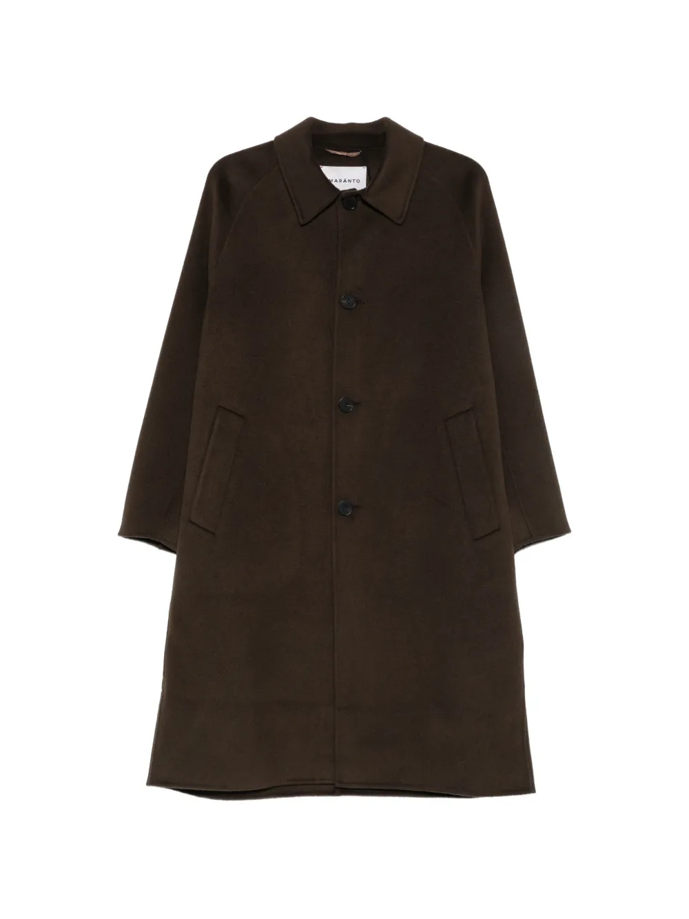 AMARANTO raglan-sleeve single-breasted coat - Marrone