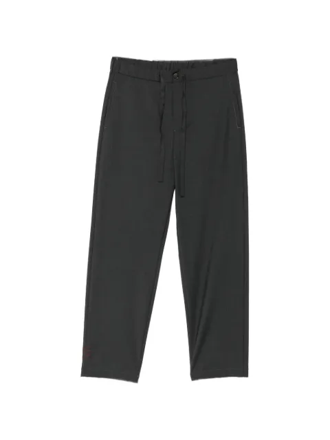 AMARANTO  drawstring-waist straight-leg trousers
