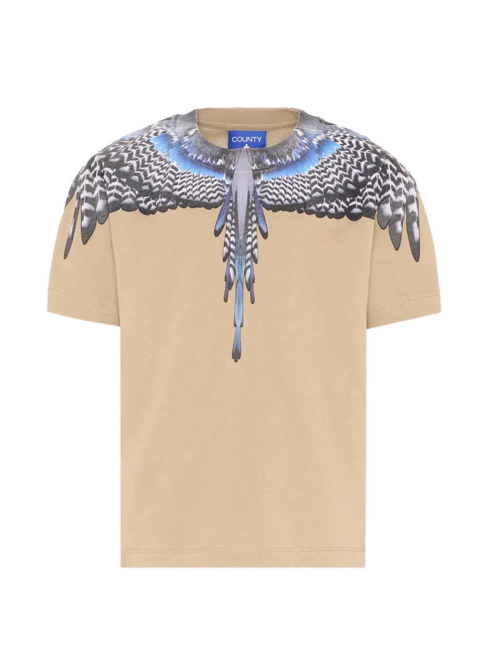 COUNTY OF MILAN T-Shirt mit Flügel-Print - Nude