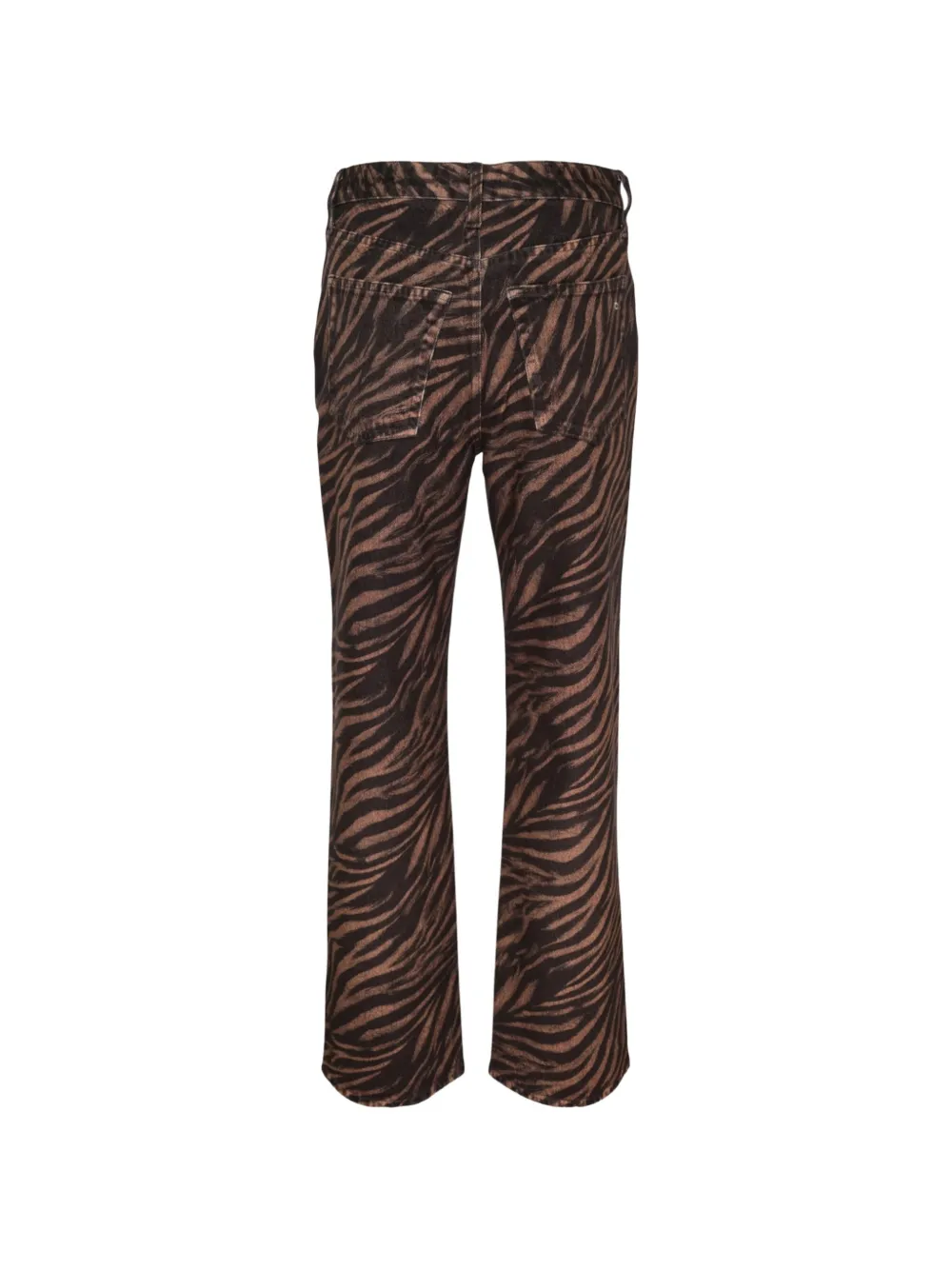 rag & bone Miramar flared broek met zebraprint Bruin
