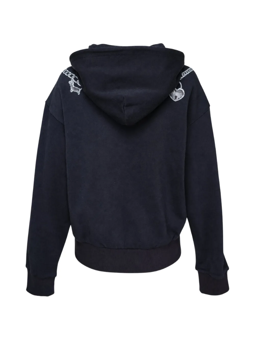 rag & bone Hoodie met bedels-print Blauw