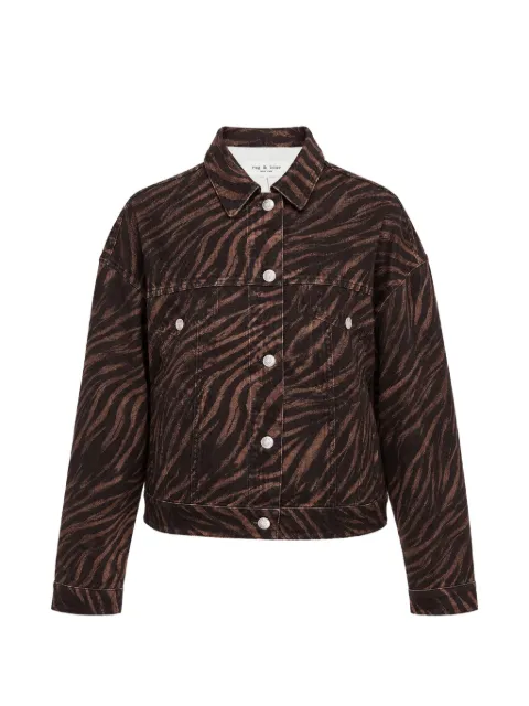 rag & bone zebra-print denim jacket