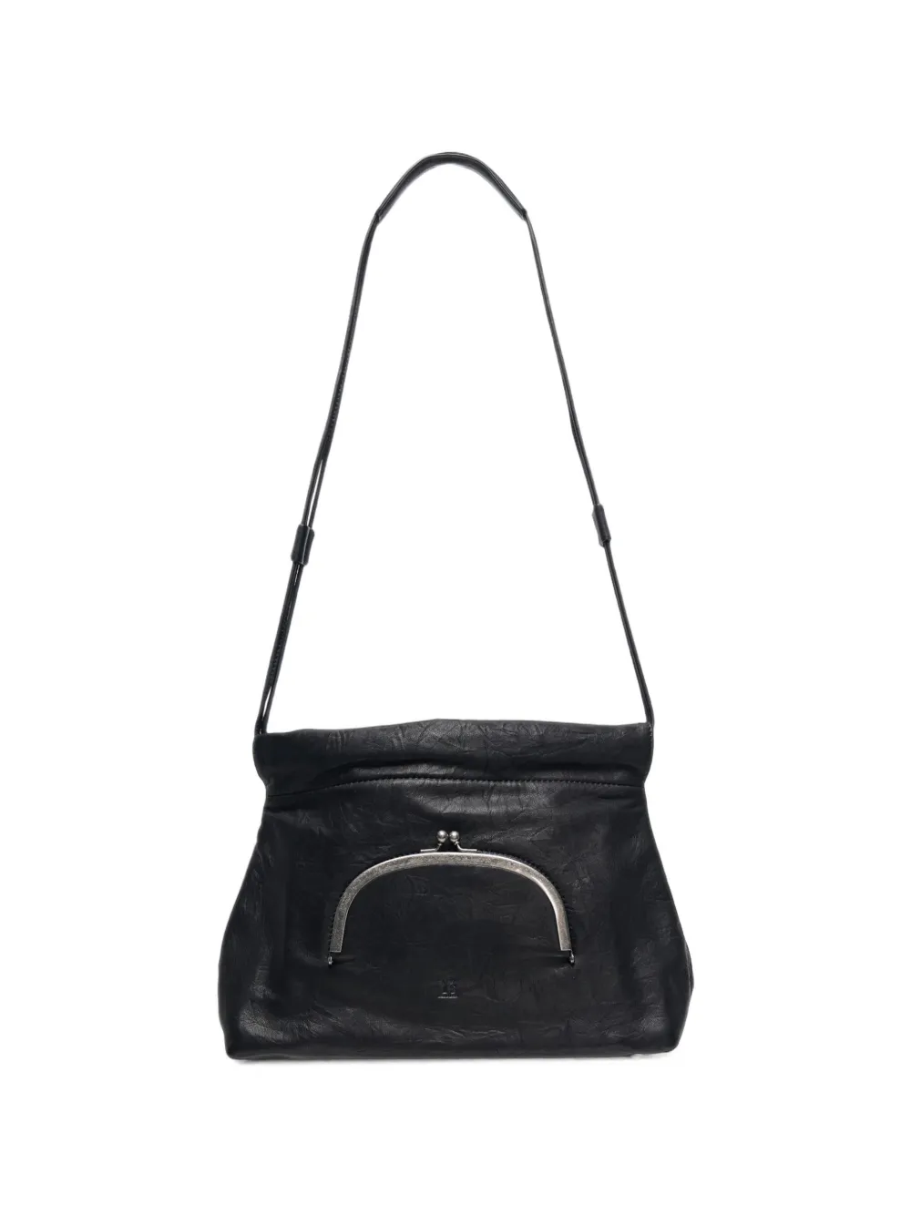 Y's clasp-pocket leather shoulder bag