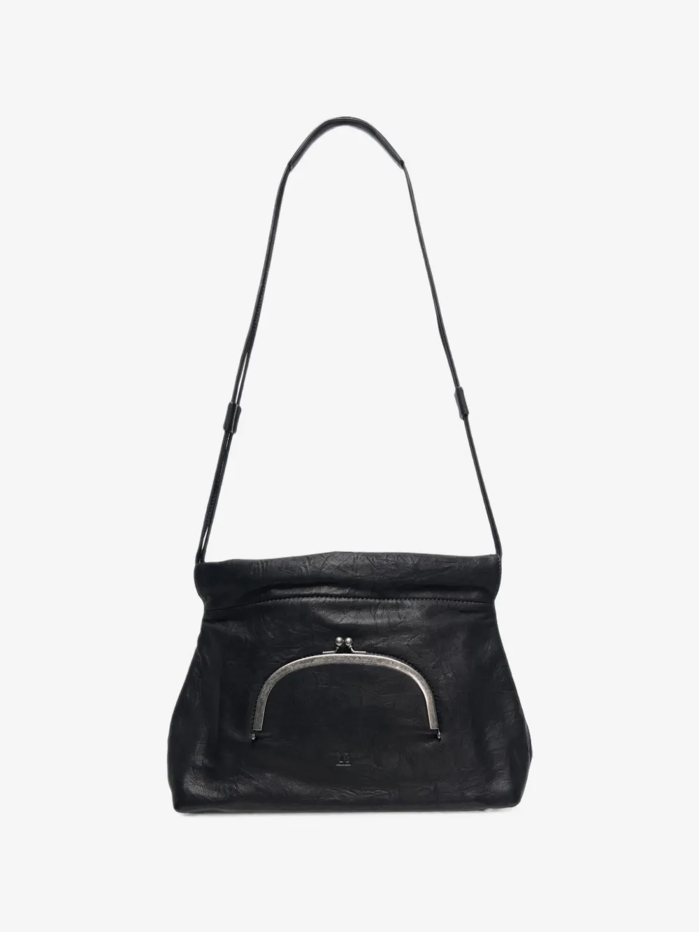 clasp-pocket leather shoulder bag