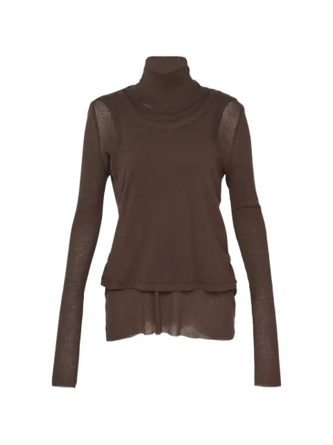 Melitta Baumeister double-layer turtleneck top
