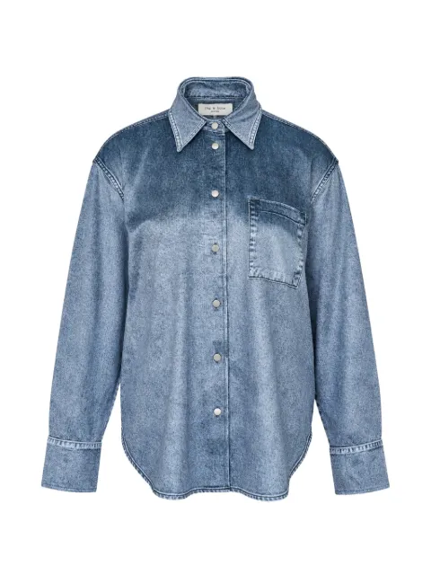 rag & bone Miramar velvet long-sleeve shirt