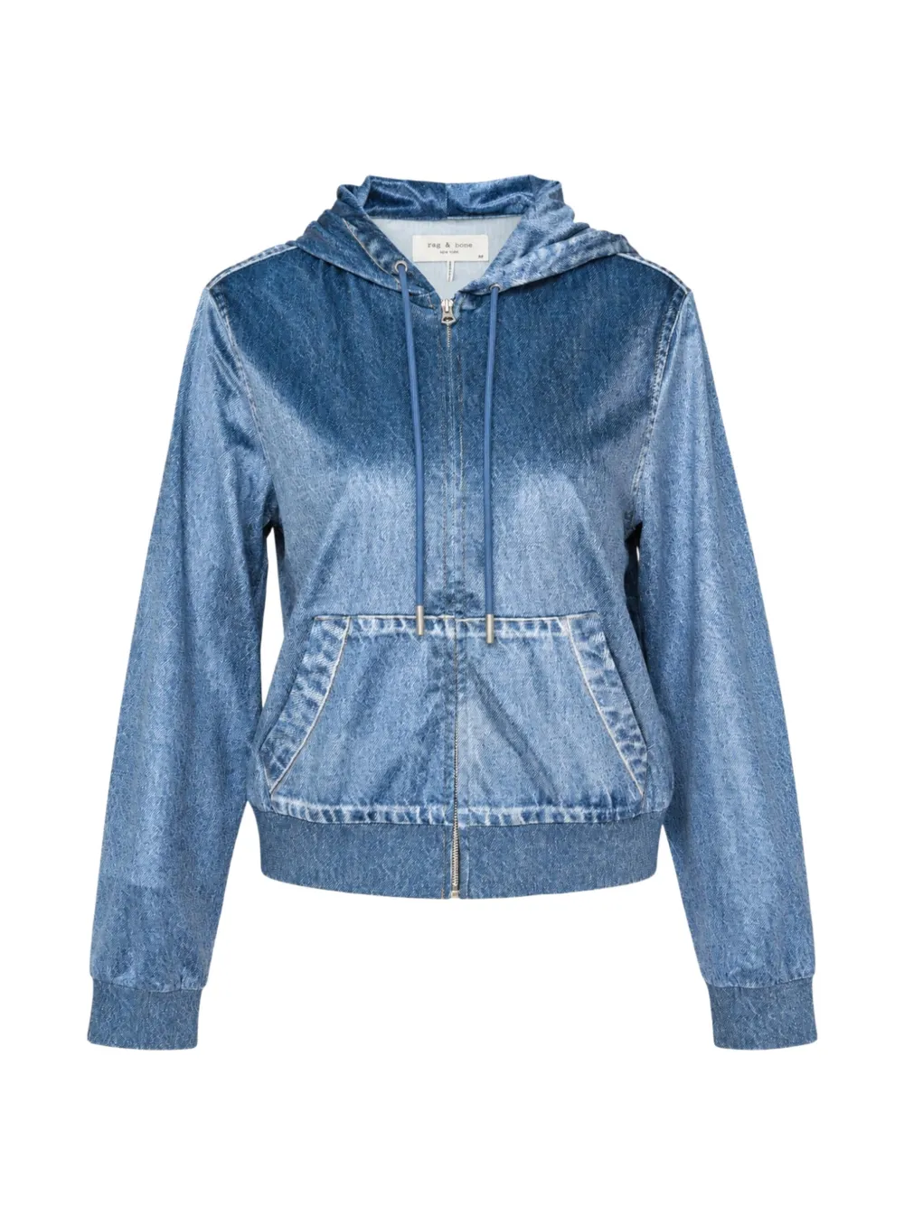 rag & bone Miramar velvet hoodie - Blue