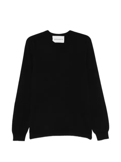 AMARANTO crew-neck long-sleeve sweater