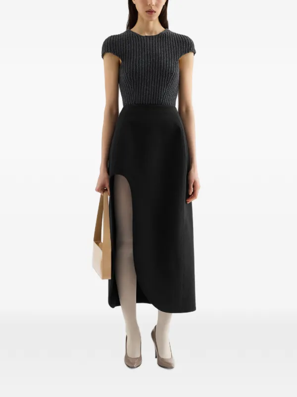 Jil Sander wool-knit Top | Grey | FARFETCH AM
