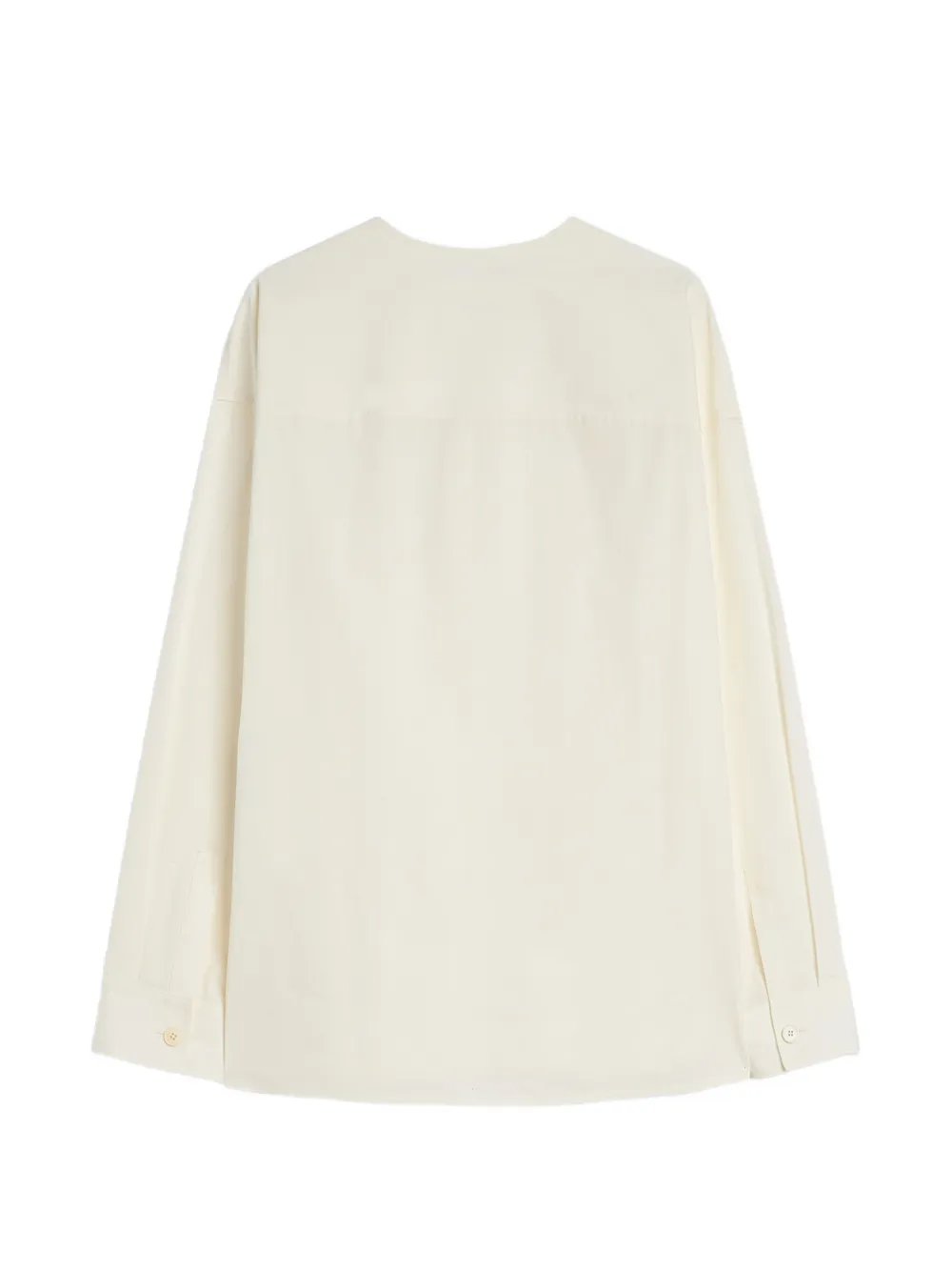 Jil Sander Katoenen popeline overhemd met V-hals Beige