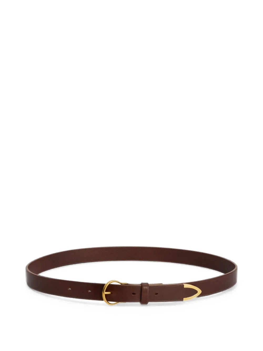 Jil Sander belt vegetable-tanned leather with round metal buckle