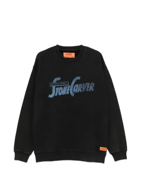 UNIVERSAL OVERALL  Stone Carver logo-print sweatshirt