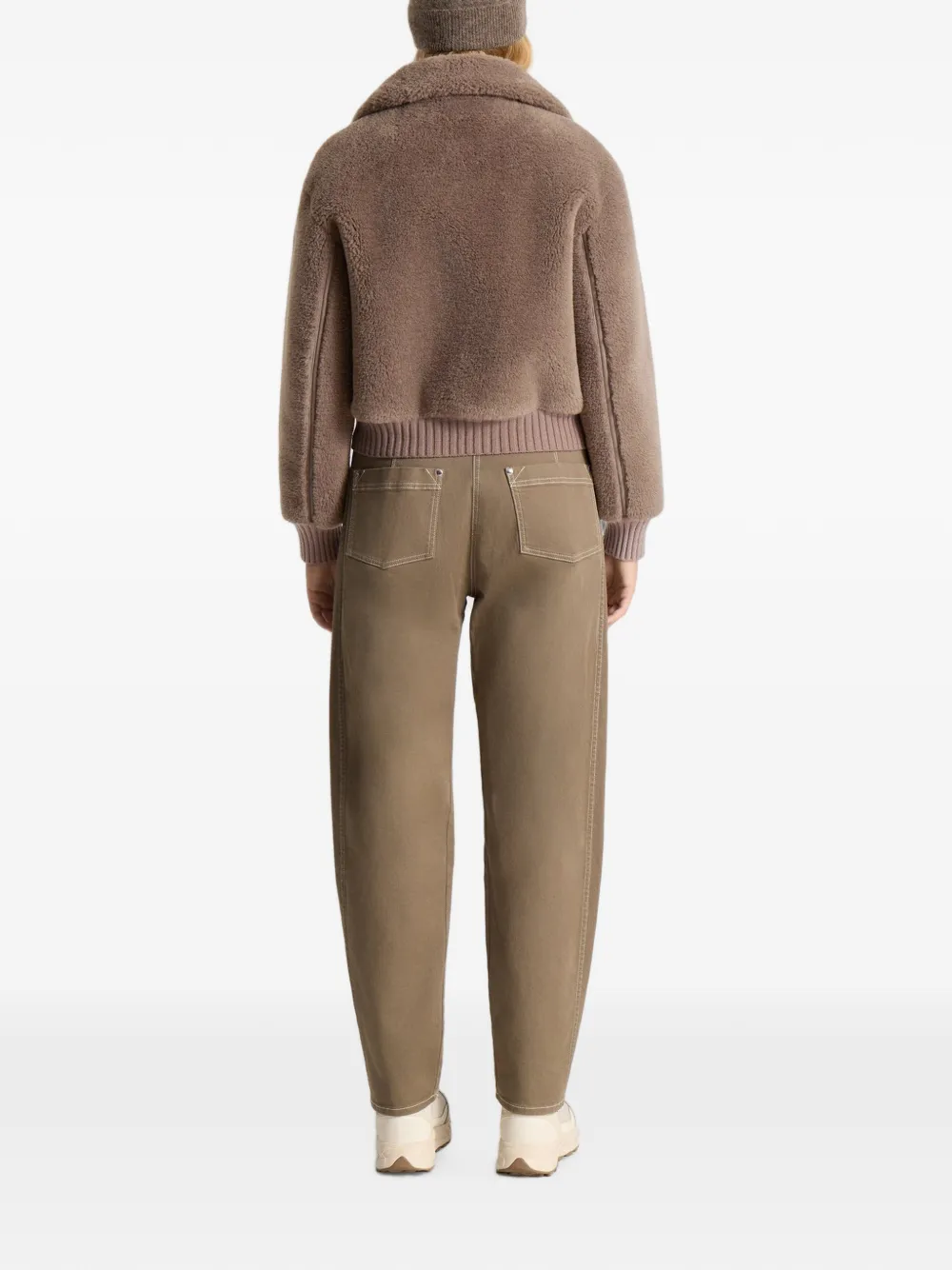 Fusalp Melsy jack met fleece textuur Bruin