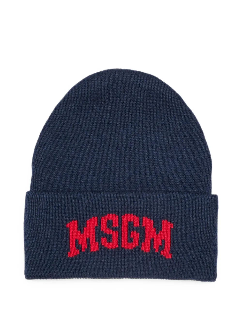 MSGM Kids Beanie mit Logo - Blau