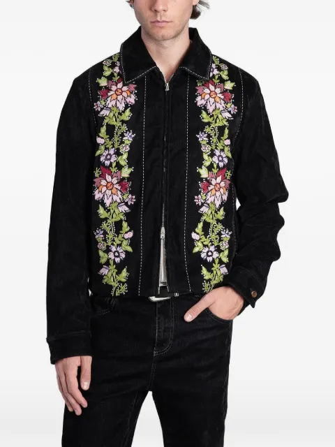 AMIRI floral flock embellished blouson