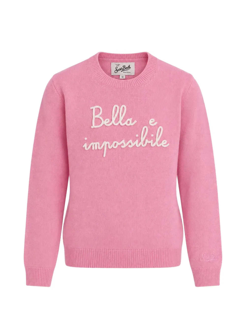 MC2 Saint Barth Kids Princess embroidered wool sweater Roze