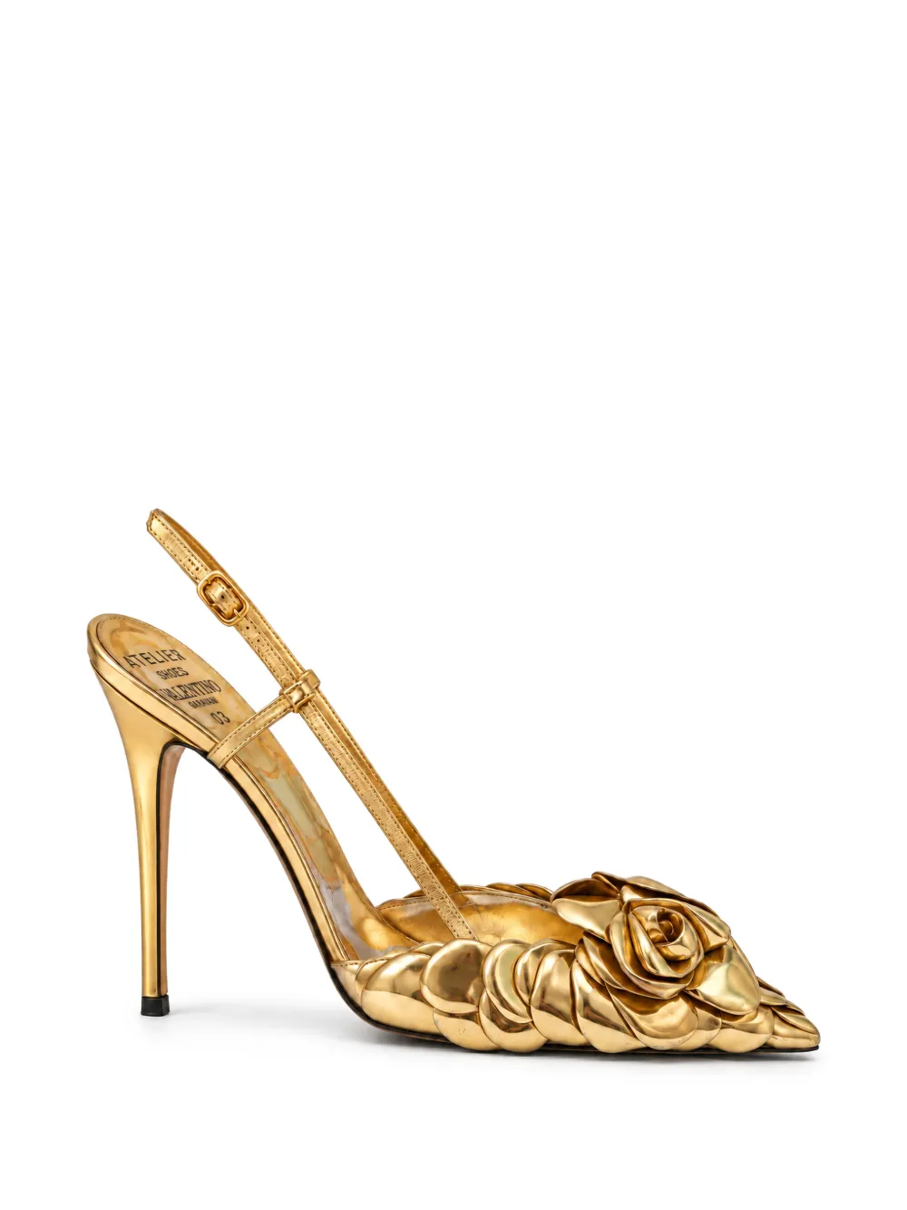 Valentino Garavani Pre-Owned Atelier 03 Rose Edition Slingback-Pumps - Gold