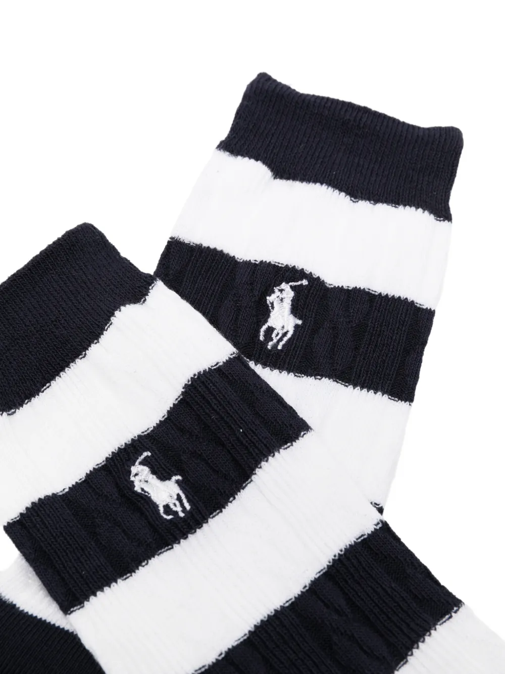 Polo Ralph Lauren Drie paar sokken met geborduurd logo Wit