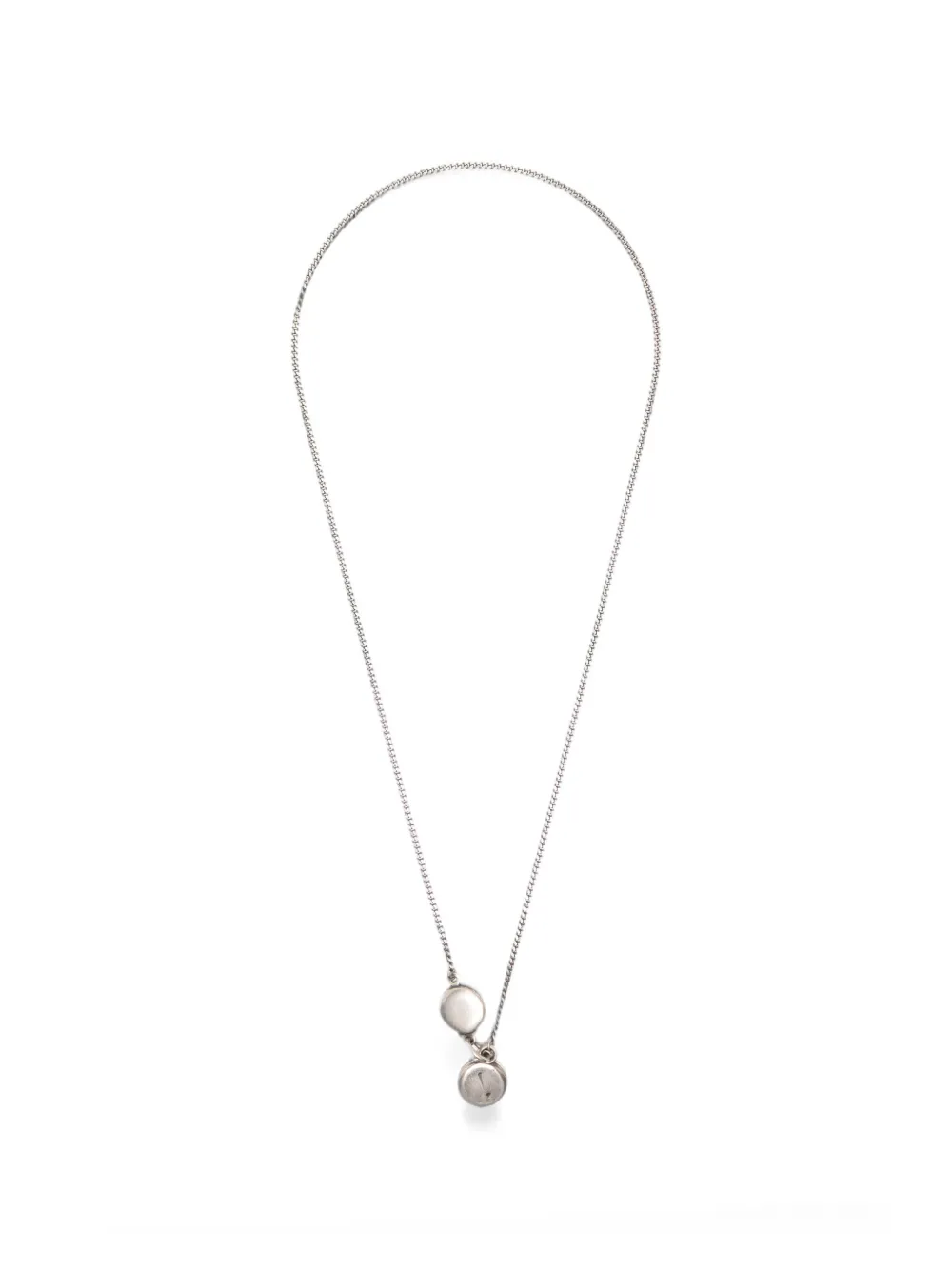 Werkstatt:münchen Hidden Plate Necklace In Silver
