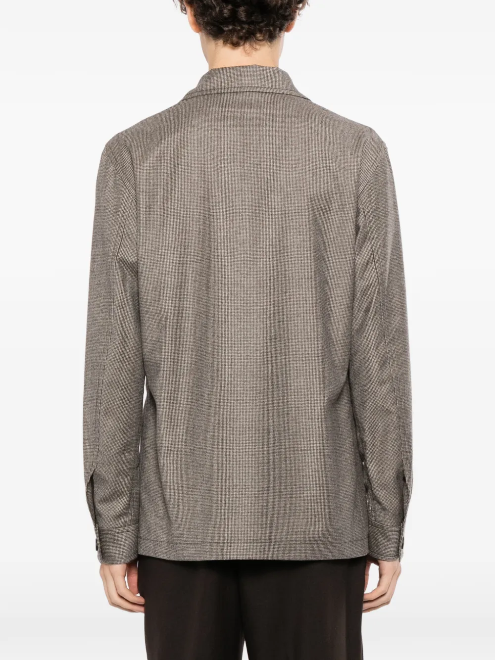 Tagliatore Shirtjack met borstzakken met klep Bruin