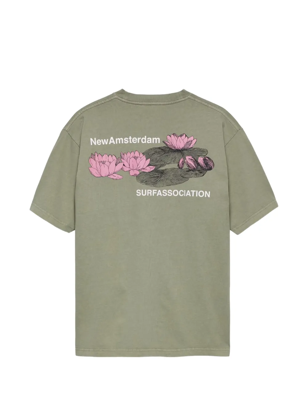 NEW AMSTERDAM T-shirt met lotus-print Groen