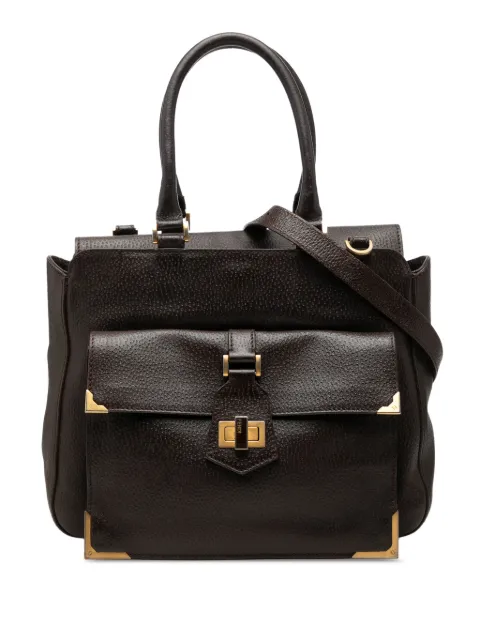 Fendi Pre-Owned 2010-2026 Textured Leather Classico No 3 satchel