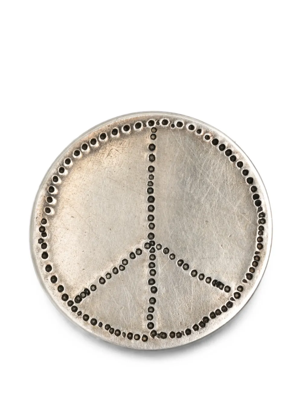 Werkstatt:münchen Peace Badge Brooch In Gold