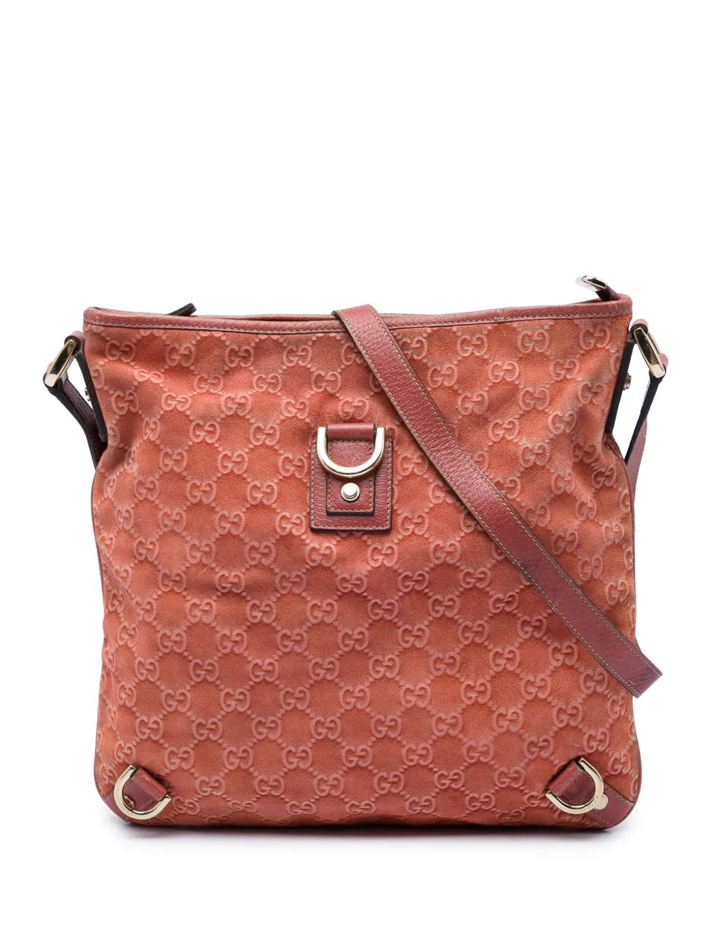 Gucci Pre-Owned 2000-2015 GG Suede Abbey D Ring crossbody bag - Pink