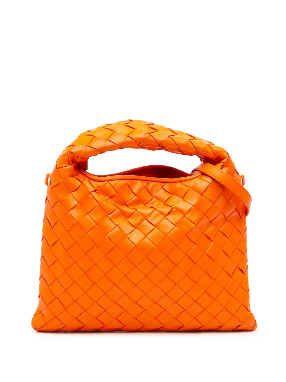 Bottega Veneta Pre-Owned 2012-2026 Mini Intrecciato Hop Satchel-Tasche - Orange