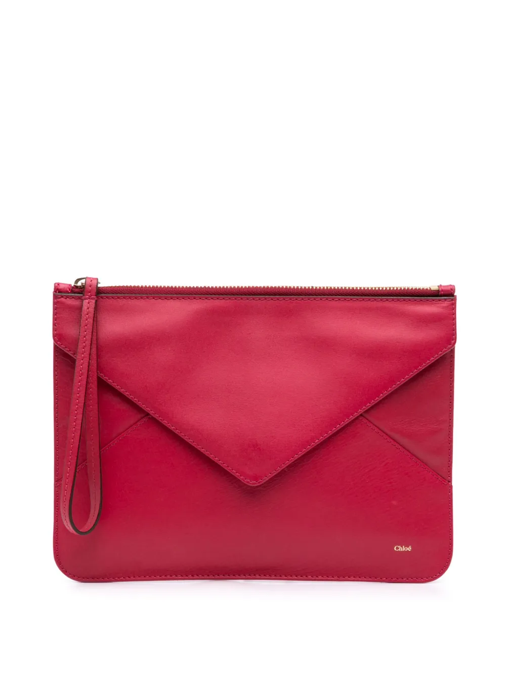 Chloé Pre-Owned 2014-2016 pochette en cuir à design Envelope - Rouge Chloé Pre-Owned 2014-2016 pochette en cuir à design Envelope - Rouge
