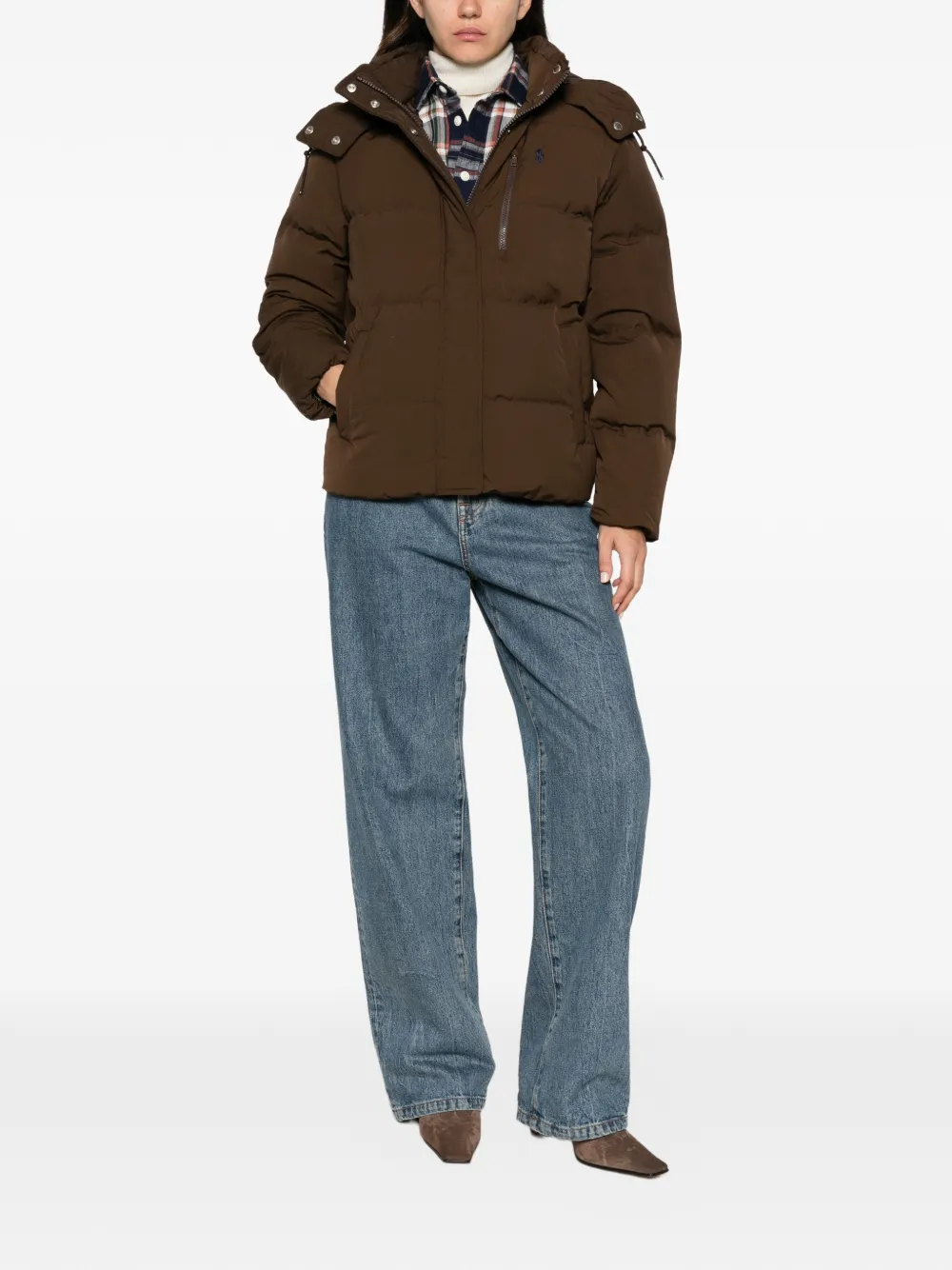 Polo Ralph Lauren Gevoerd jack met capuchon Bruin