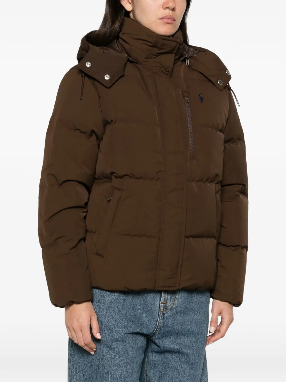 Polo Ralph Lauren Gevoerd jack met capuchon Bruin