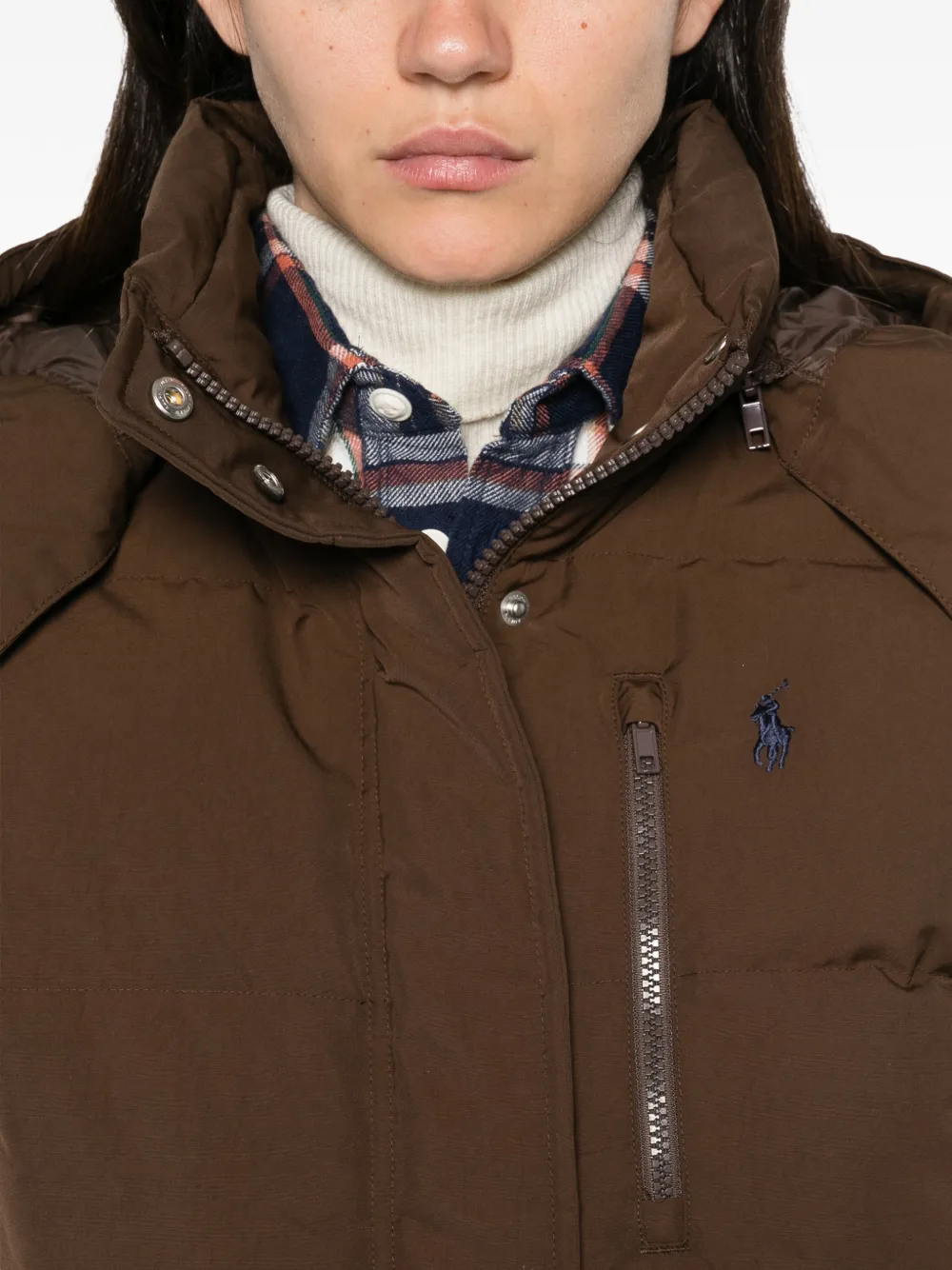Polo Ralph Lauren Gevoerd jack met capuchon Bruin